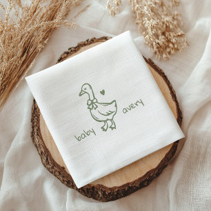 Serviette En Papier Baby Shower personnalisé pour un petit Canard en p