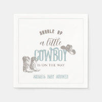 Baby shower petit cowboy Western Blue Boy