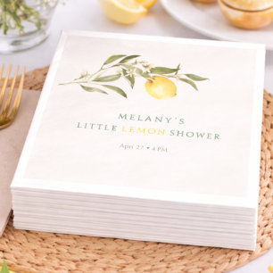 Serviette En Papier Baby-Shower Petits Citrons Citrus