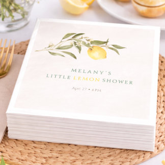 Serviette En Papier Baby-Shower Petits Citrons Citrus