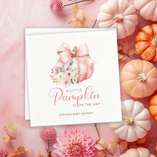 Serviette En Papier Baby Shower Petits Citrouilles Roses Mignons
