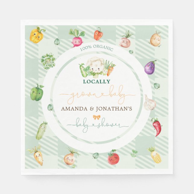 Serviette En Papier Baby shower pour bébés cultivé localement (Devant)