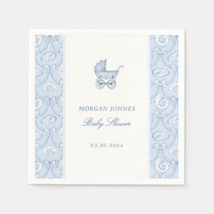 Serviette En Papier Baby Shower Préparatoire Couquette Côté Mer