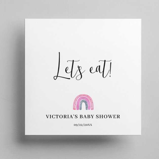 Serviette En Papier Baby shower Rainbow Girl (Créateur téléchargé)