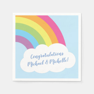Serviette En Papier Baby shower Rainbow Naples