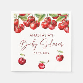 Serviette En Papier Baby shower Red Cherry