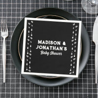Baby shower Roche Et Rouleau Edgy Noir & Blanc