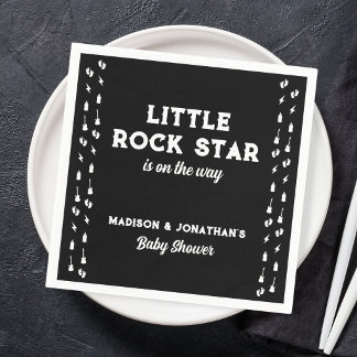 Serviette En Papier Baby Shower Rock N Roll Little Star de Rock