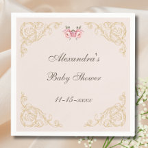 Baby shower Rococo Rococo Rococo Fleurs Vintages