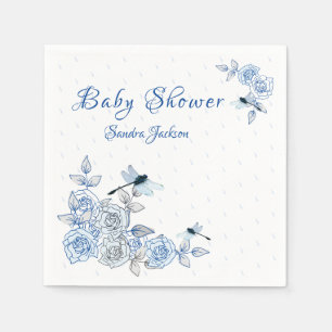 Serviette En Papier Baby shower Rose de dragonfly Boy