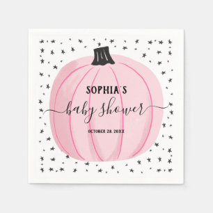 Serviette En Papier Baby shower rose petit Citrouille serviettes