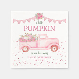 Serviette En Papier Baby shower rose petit Citrouille serviettes