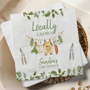 Serviette En Papier Baby Shower Rustique Vert Local