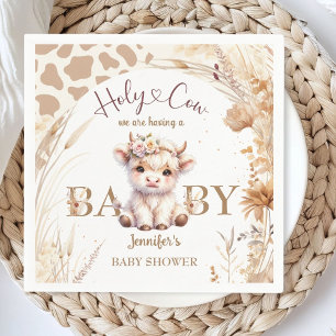 Serviette En Papier Baby shower Saint-Vache Boho Genre Livre neutre