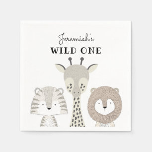 Serviette En Papier Baby shower sauvage de garçon d'anniversaire