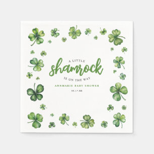 Serviette En Papier Baby shower Shamrock aquarelle