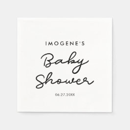 Serviette En Papier Baby shower simple