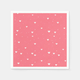 Serviette En Papier Baby shower simple Elephant & Coeur Rouge Balloon