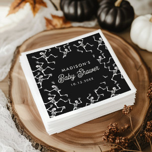 Serviette En Papier Baby shower Skeletons de danse éffrayante