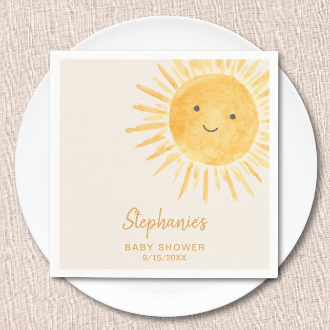 Serviette En Papier Baby shower solaire (Créateur téléchargé)