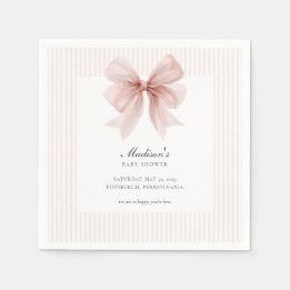 Serviette En Papier Baby Shower Some Bunny Sweet Rose Tendue