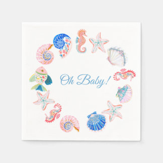 Serviette En Papier Baby Shower Sous les Mers 