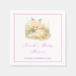 Serviette En Papier Baby shower Spring Fox