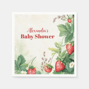 Serviette En Papier Baby Shower Sucré aux Fraises