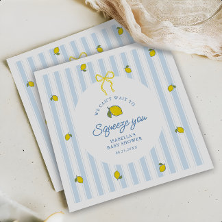 Serviette En Papier Baby-Shower Thème Citron Neutre