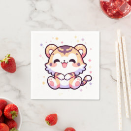 Serviette En Papier Baby shower Tiger simple