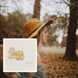 Serviette En Papier Baby shower Twins Boho Cocktail