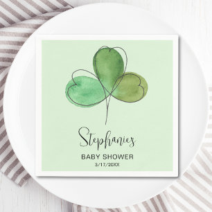 Serviette En Papier Baby shower vert petit Shamrock