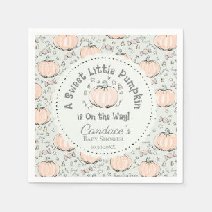Serviette En Papier Baby shower vert pour petits Citrouilles neutres
