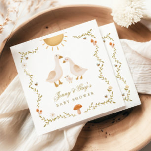 Serviette En Papier Baby shower vintage d'oie