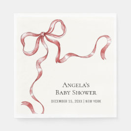 Serviette En Papier Baby shower vintage minimaliste à arc
