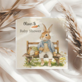 Serviette En Papier Baby shower vintage Peter Rabbit