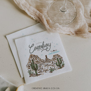 Serviette En Papier Baby Shower Western Cowboy garcon