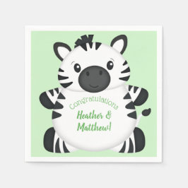 Serviette En Papier Baby shower Zebra
