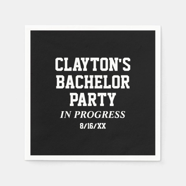 Serviette En Papier Bachelor Party En Cours Naples (Devant)