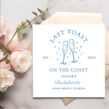 Bachelorette Côtière Moderne Cocktail Party Blue
