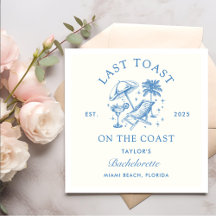Bachelorette Côtière Moderne Cocktail Party Blue