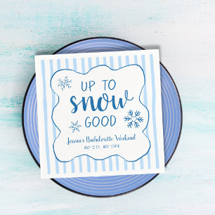 Serviette En Papier Bachelorette Neige D'Hiver Jusqu'À La Neige Bon