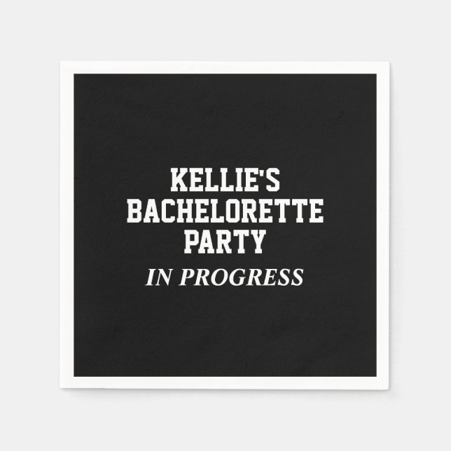 Serviette En Papier Bachelorette Party En cours Naples (Devant)