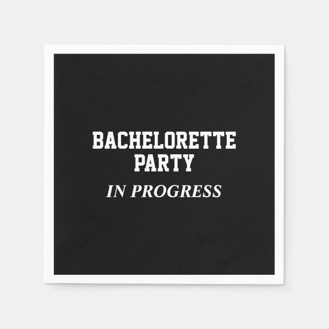 Serviette En Papier Bachelorette Party En cours Naples (Devant)