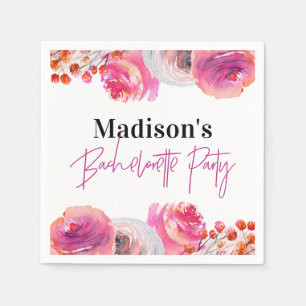 Serviette En Papier Bachelorette Party rose vif Napkin
