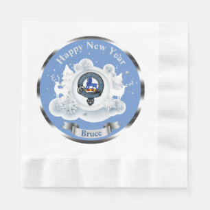 Serviette En Papier Badge de clan Bruce personnalisé Hiver