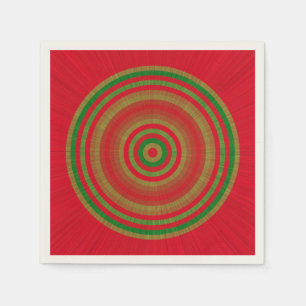 Serviette En Papier Bagues d'or rouge