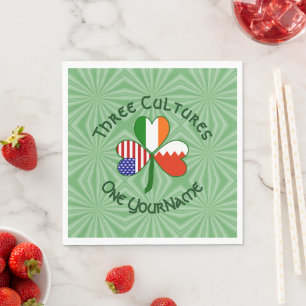 Serviette En Papier Bahraini Irish USA Shamrock Anniversaire