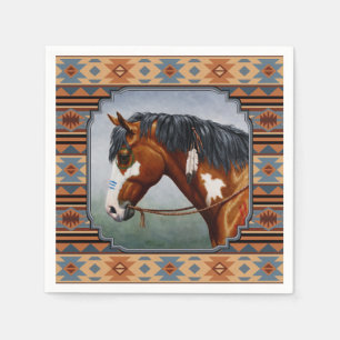 Serviette En Papier Baie Pinto War Horse Design Sud-Ouest