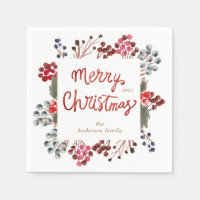 baies rouges d'hiver Joyeux Noël